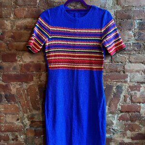 Colorful Midi Sweater Dress
